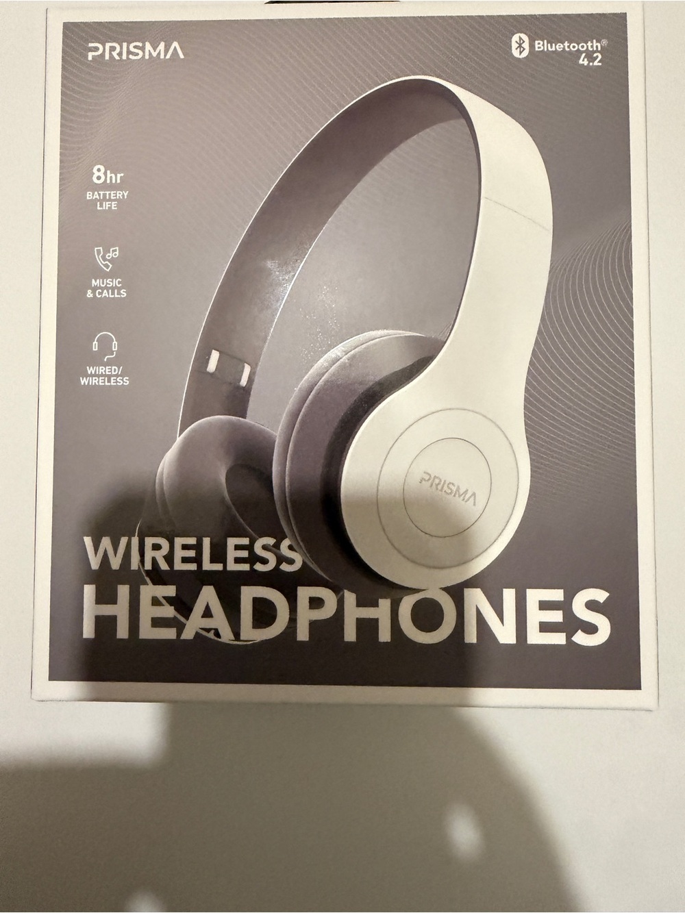 PRISM Wireless Headphones in White and Gray